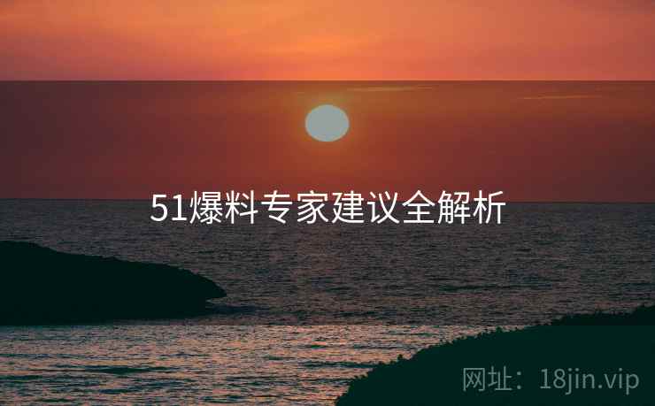 51爆料专家建议全解析