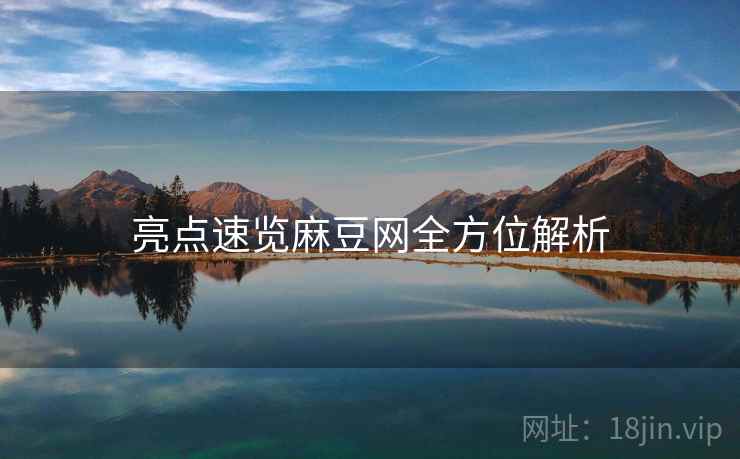 亮点速览麻豆网全方位解析