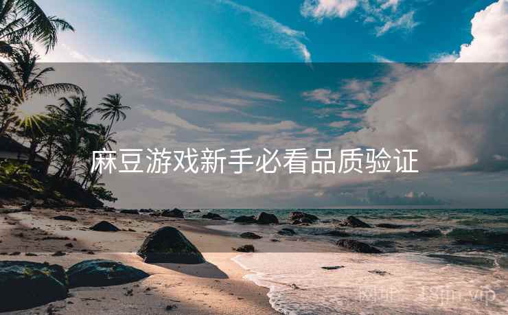 麻豆游戏新手必看品质验证