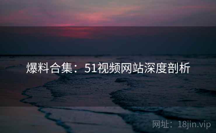 爆料合集：51视频网站深度剖析